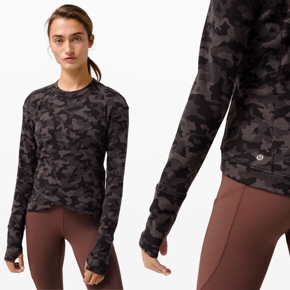 lululemon athletica Tops - Lululemon Close to Crossing Long Sleeve In Heritage Camo Jacquard Black Lunar 6